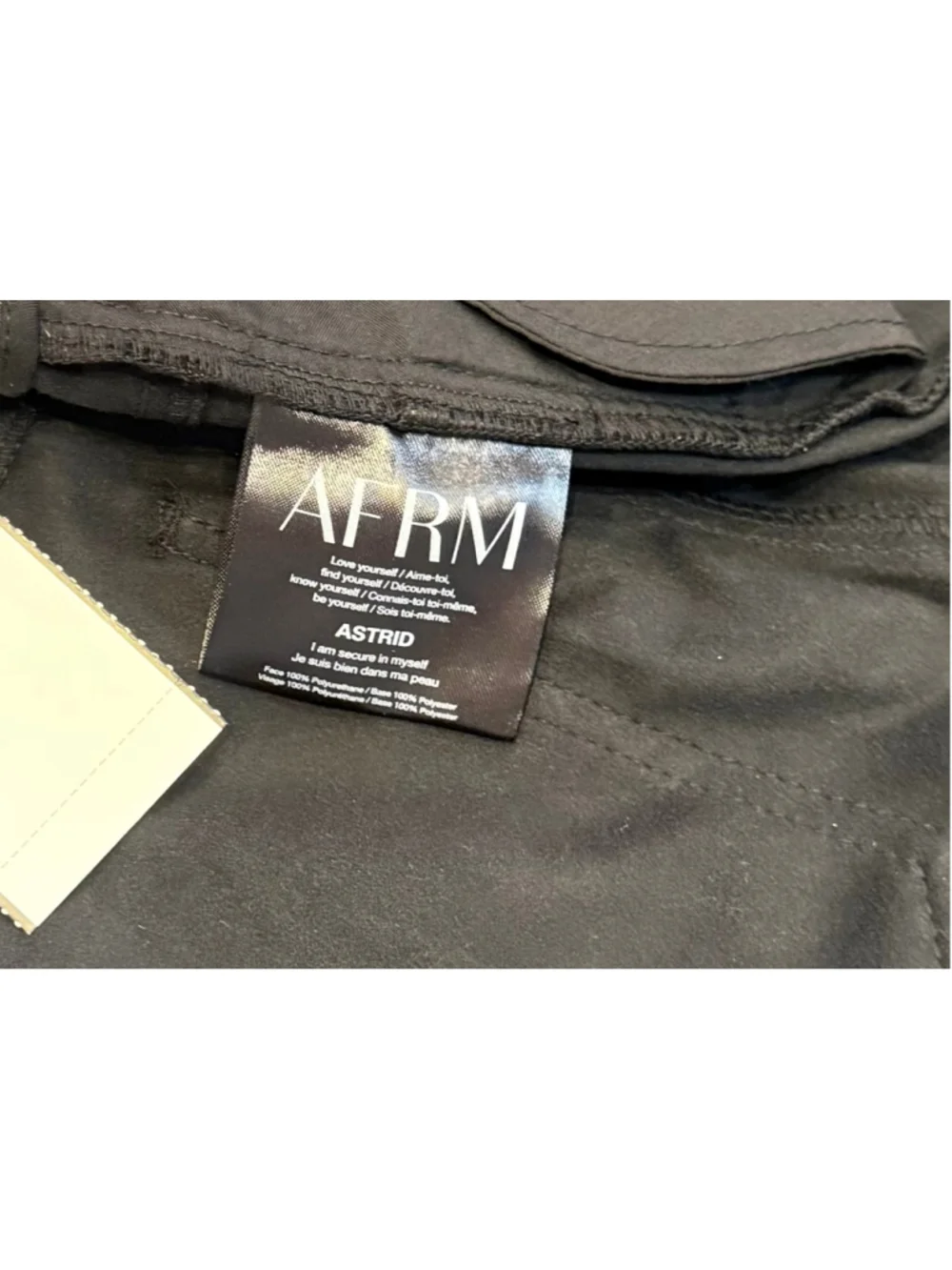 AFRM Astrid Black Vegan Leather Lace Up Flare Pants NWT Size 27